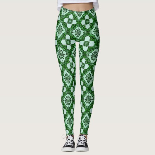 mehrfarbiges Muster Leggings (Vorderseite)