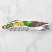 Mehrfarbiges, mutiges künstlerisches abstraktes kellnermesser (Rückseite)