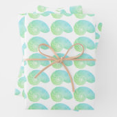 Mehrfarbiges Nautilus-Muschel-Umschlagpapier Geschenkpapier Set (Beispiel)