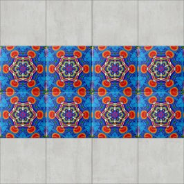 mehrfarbiges Ölgemälde Kaleidoskop Fliese