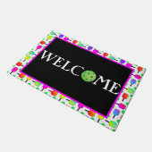 Mehrfarbiges Paddel & Balls, Begrüßung Fußmatte (Schrägansicht)