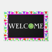 Mehrfarbiges Paddel & Balls, Begrüßung Fußmatte (Vorderseite)