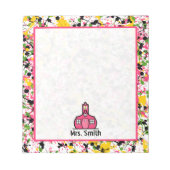 Mehrfarbiges Paint-Spritzer-Lehrer Notepad Notizblock (Vorderseite)