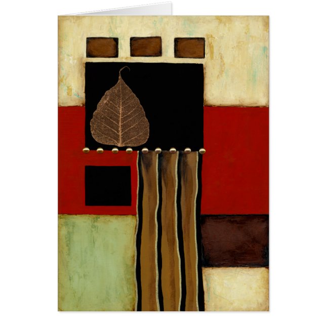 mehrfarbiges Paneelgemälde mit braunem Leaf (Vorne)