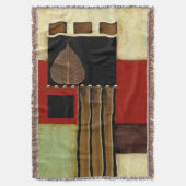 mehrfarbiges Paneelgemälde mit braunem Leaf Decke (Vorderseite Vertikal)