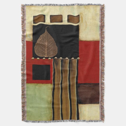 mehrfarbiges Paneelgemälde mit braunem Leaf Decke (Vorderseite Vertikal)