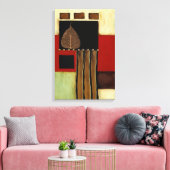mehrfarbiges Paneelgemälde mit braunem Leaf Leinwanddruck (Insitu (Wohnzimmer))