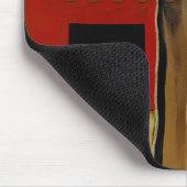 mehrfarbiges Paneelgemälde mit braunem Leaf Mousepad (Ecke)