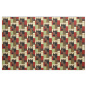 mehrfarbiges Paneelgemälde mit braunem Leaf Stoff (Fat Quarter (45,7 x 55,9 cm))