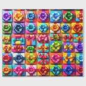 mehrfarbiges Papier für Geschenkboxen und Bows Geschenkpapier (Flach)