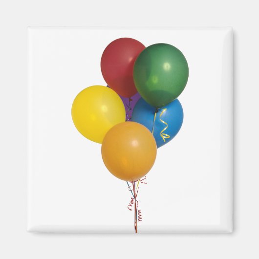 Mehrfarbiges Party Balloons Magnet (Vorne)