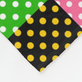 mehrfarbiges Patchwork Quilt Polka Dots Fleecedecke (Ecke)