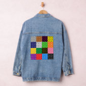 mehrfarbiges Patchwork Quilt Polka Dots Jeansjacke (Hangar)