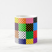 mehrfarbiges Patchwork Quilt Polka Dots Kaffeetasse (Mittel)