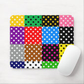 mehrfarbiges Patchwork Quilt Polka Dots Mousepad (Mit Mouse)