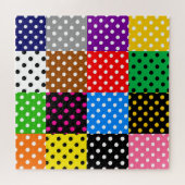 mehrfarbiges Patchwork Quilt Polka Dots Puzzle (Horizontal)