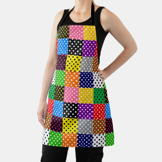 mehrfarbiges Patchwork Quilt Polka Dots Schürze (InSitu)