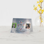 mehrfarbiges Paw Print Heart Dog Beileid Karte (Gelbe Blume)