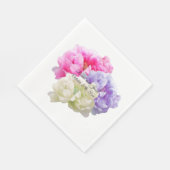 mehrfarbiges Peony Paper Napkins Serviette (Ecke)