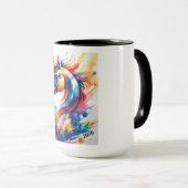 Mehrfarbiges Pferd 2026 Tasse (VorderseiteRechts)