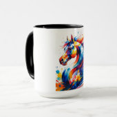 Mehrfarbiges Pferd 2026 Tasse (Vorderseite Links)