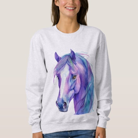 mehrfarbiges Pferd Sweatshirt (Vorderseite)