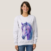 mehrfarbiges Pferd Sweatshirt (Vorne ganz)