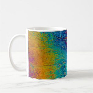 mehrfarbiges Planetenflüssigkeitslackieren Kaffeetasse