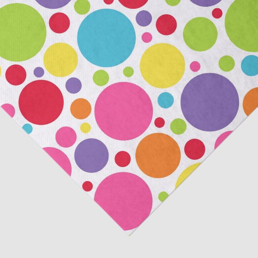 Mehrfarbiges Polka Dot Tissue Paper Seidenpapier (Ausschnitt)