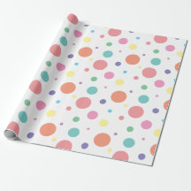 mehrfarbiges Polka Dot Wrapping Paper