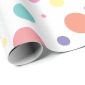 mehrfarbiges Polka Dot Wrapping Paper Geschenkpapier (Rolleneckpunkt)