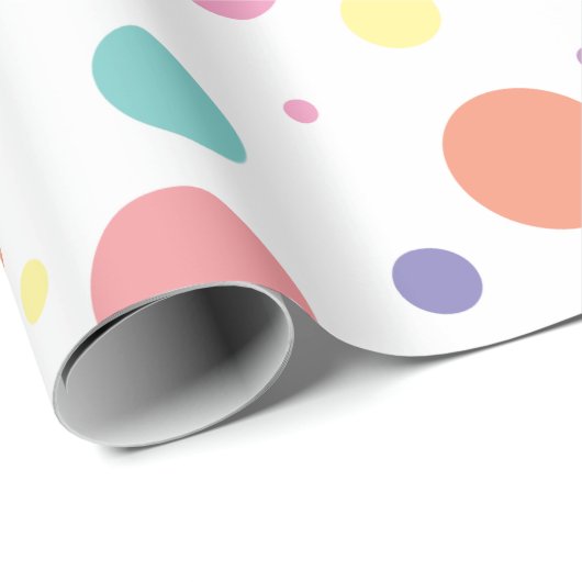 mehrfarbiges Polka Dot Wrapping Paper Geschenkpapier (Rolleneckpunkt)