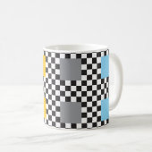 Mehrfarbiges Prüfmuster und große Quadrate Kaffeetasse (VorderseiteRechts)