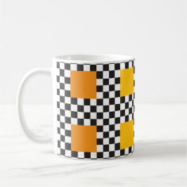 Mehrfarbiges Prüfmuster und große Quadrate Kaffeetasse