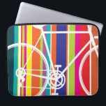 Mehrfarbiges Raddesign Laptop-Sieb Laptopschutzhülle<br><div class="desc">Farbenfrohe Streifen Fahrrad Design Laptop Gehäuse für Ihren Computer. Andere Farben sind verfügbar.</div>