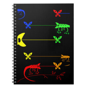 mehrfarbiges Rainbow Chameleon SpiralNotebook Notizblock