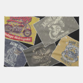 Mehrfarbiges Retro-Auto Geschirrtuch (Horizontal)