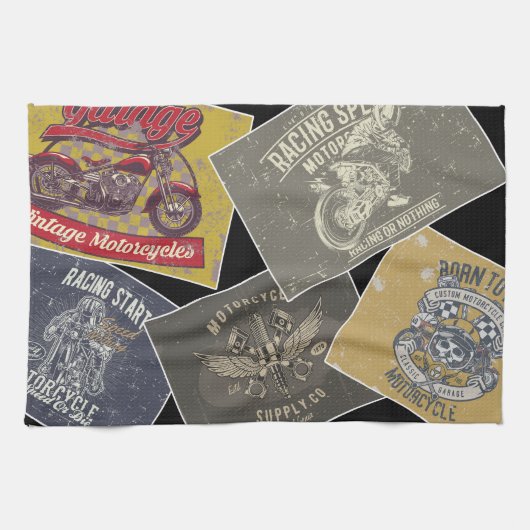 Mehrfarbiges Retro-Auto Geschirrtuch (Horizontal)