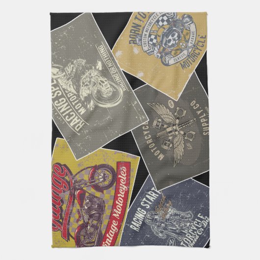 Mehrfarbiges Retro-Auto Geschirrtuch (Vertikal)