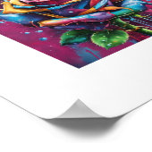 mehrfarbiges Rose-Poster Poster (Ecke)