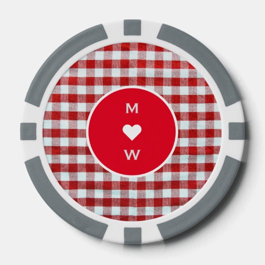 Mehrfarbiges Rot- und Weißdesign mit Text Pokerchips (Vorderseite)