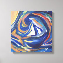 mehrfarbiges Segelboot Meer Akryllische Malerei Dr