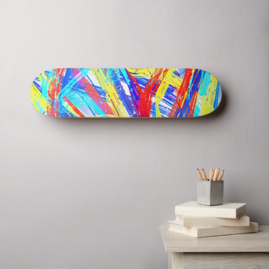 Mehrfarbiges Skateboard für Erwachsene, Jugendlich (Wandkunst (Horz))