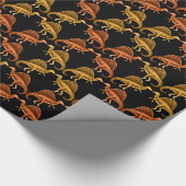 Mehrfarbiges Spinosaurus Dinosaurier-Packpapier Geschenkpapier (Ecke)