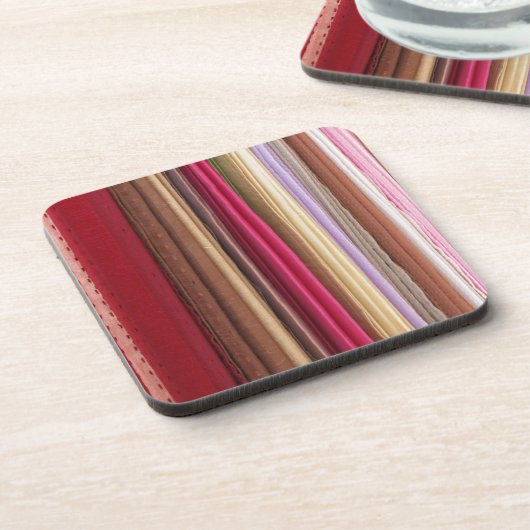 Mehrfarbiges Stoffmuster Getränkeuntersetzer (Linke Seite)