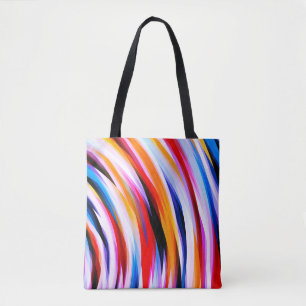 Mehrfarbiges Streifenmuster Tasche