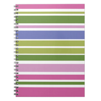 Mehrfarbiges Stripe Spiral-Notebook Notizblock