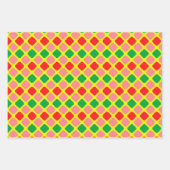 Mehrfarbiges und Kariertes Design Perfektes Weihna Geschenkpapier Set (Vorderseite 3)