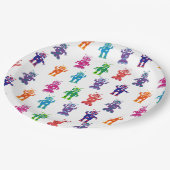 Mehrfarbiges verrücktes pappteller (Schrägansicht)