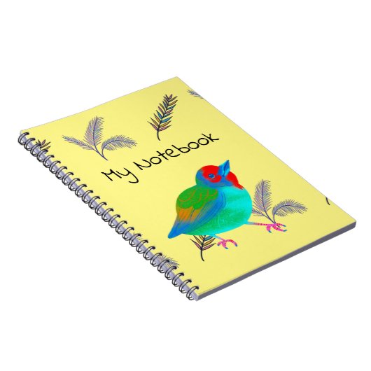 Mehrfarbiges VogelNotebook Notizblock (Rechte Seite)